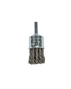 Forney Industries Command PRO End Brush, Knotted, 1 in x .020 in x 1/4 in Shank