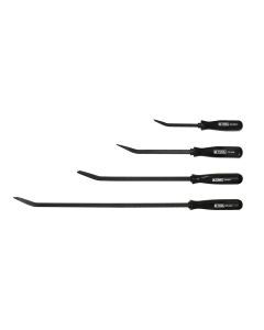 KTI19240 image(0) - K Tool International Pry Bar Set Bent End 4 Piece w/ Black Square Handle