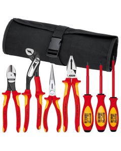 KNP9K989825US image(0) - KNIPEX 7-Piece Pliers/Screwdriver Tool Set in a Nylon Pou