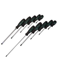 KTI16000 image(0) - K Tool International 10-Piece Professional Screwdriver Set with Triangu