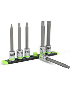 GETHBS6LS image(0) - Grip Edge Tools 6-PC 3/8'' Dr Long SAE RPT Hex Driver Set