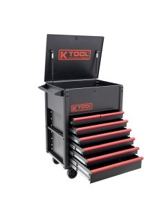 KTI75122 image(0) - K Tool International Service Cart Premium 7 Drawer 750 lb. (Matte Black)