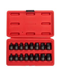 SUN3646 image(0) - Sunex 16-Piece 3/8 in. Drive Stubby Impact