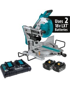 MAKXSL06PT image(0) - Makita 36V (18V X2) LXT Brushless 10" Dual-Bevel Sliding Compound Miter Saw w/ Laser Kit, 5.0Ah