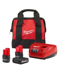 MLW48-59-2425P image(0) - Milwaukee Tool M12 REDLITHIUM HIGH OUTPUT XC5.0/CP2.5 Starter Kit