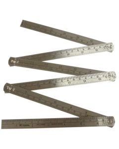 KTI72644 image(0) - K Tool International Steel Folding Rule 3' Length