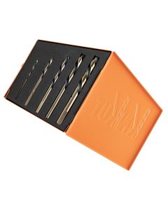 KNK5KK10-LH image(0) - KnKut KnKut 5 Piece Left Hand Step Point Mechanics Length Drill Bit Set