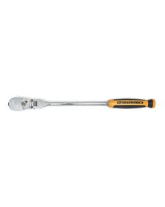 KDT81210T image(0) - GearWrench 3/8 Inch Drive 90-Tooth Dual Material Flex Head Teardrop Ratchet 13 Inch