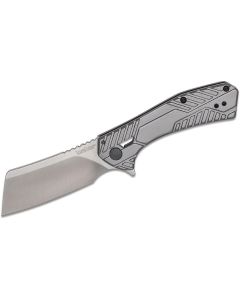 KER3445 image(0) - Kershaw Static Manual Frame Lock Cleaver Blade EDC Folding Pocket Knife - Gray