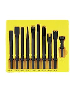 GRECS110 image(0) - Grey Pneumatic 10PC GENERAL SERVICE CHISEL SET .401 SHANK