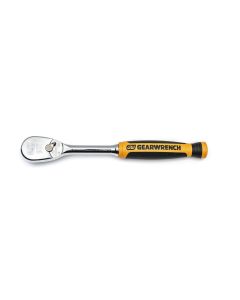 KDT81007T image(1) - GearWrench 1/4 Inch Drive 90-Tooth Dual Material Teardrop Ratchet 6 Inch