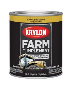 Krylon FARM  PAINTS; SCHOOL BUS YELLOW; 32 OZ. QUART;