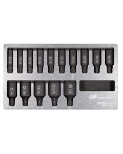 IRTDXSK2M15L image(1) - Ingersoll Rand DXS2 Drive Hex Deep Metric Impact Socket Set, 15-Piece