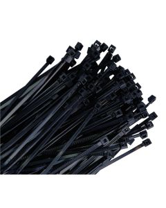 KTI78140-3 image(0) - K Tool International 3-PACK Cable Zip Tie Tie 14 in. Black 100/bag 50 lb. Tensile