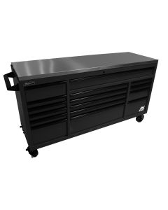 HOMBK04072164 image(0) - Homak Manufacturing 72" RS Roller Cabinet Black Stainless Steel Top