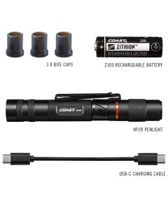 COS31105 image(0) - COAST Products HP2R 280 Lumen Rechargeable Penlight with Twist Focus - Black