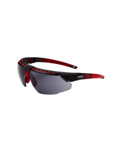 UVXS2861HS image(0) - Uvex Uvex Avatar Glasses Blk/red, Gray Hsaf