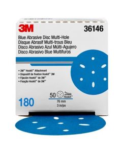 MMM36146 image(0) - 3M 3M Hookit Blue Abrasive Disc Multihole 36146 (4PK)