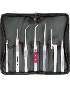 JSP05600 image(0) - J S Products (steelman) TWEEZER SET 7PC INCLUDES POUCH