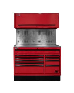 Homak Manufacturing 54 in. CTS Centralized Tool Storage with Toolboard Back Splash Set, Red