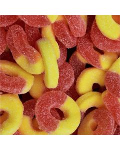 THS619793-187098 image(0) - Tender Heifer Snack Co. Gummy Sour Peach Rings Candy - 10 oz