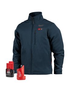 MLW204BL-21XL image(0) - Milwaukee Tool M12 Heated TOUGHSHELL Navy Blue Jacket Kit, XL