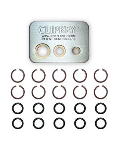 JSCMCTCK5010 image(0) - JUST CLIPS CLIPKEY SET WITH 10 SETS OF 1/2" FRICTION RINGS & O-RINGS