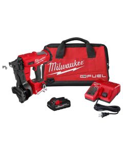 MLW2909-21 image(0) - Milwaukee Tool M18 FUEL 18-Volt Lithium-Ion Brushless Cordless Coil Roofing Nailer Kit