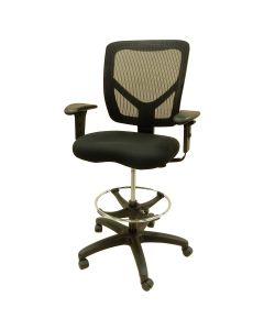 LDS1010820 image(0) - ShopSol Workbench Chair w/ fabric seat and  mesh backrest