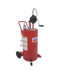 LIN3675 image(0) - Lincoln Lubrication Steel Fuel Caddy with 2-Way Rotary Pump and 7' Hose, 25 Gallon, Red