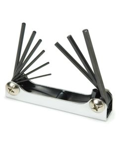 TIT12703 image(0) - TITAN 9PC FOLDING SAE HEX KEY SET