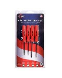 MAY31030 image(0) - Mayhew 4 PC Micro Torx Screwdriver Set