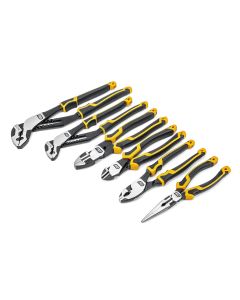 KDT82204C-06 image(0) - GearWrench 6 Piece PITBULL Dual Material Mixed Plier Set