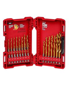 MLW48-89-4631 image(2) - Milwaukee Tool SHOCKWAVE Impact Duty RED HELIX Titanium Drill Bit Set &hyphen; 23PC