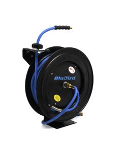 BLBBBR3850 image(0) - BluBird 3/8 Inch. x 50 Feet Retractable Rubber Air Hose Reel