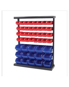 Wilmar Corp. / Performance Tool METAL STORAGE RACK W/PLASTIC STORAGE BINS