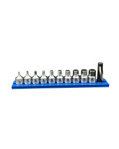 VIMSHM400A image(0) - VIM Tools 10 Piece 1/4 Inch Drive Stubby Hex Metric Driver Set with Magrail