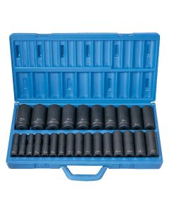 Grey Pneumatic 26 PC 1/2" DR DEEP LENGTH METRIC MASTER SET