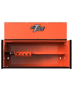 EXTRX552501HCORBK image(0) - Extreme Tools Extreme Tools RX Series Professional 55"W x 25"D Extreme Power Workstation&reg; Hutch Orange, Black Drawer Pulls