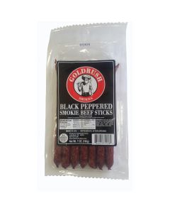 GRJ71958 image(0) - Gold Rush Jerky Black Pepper 7 oz. Beef Sticks - 12 Count (6 lbs.)