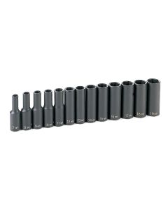 Grey Pneumatic 13 PC 3/8" DR DEEP METRIC SET