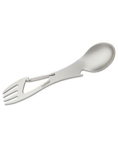 KER1145X image(0) - Kershaw Ration XL Utensil and Multi-function Tool: Fork Spoon and Bottle Opener - Silver