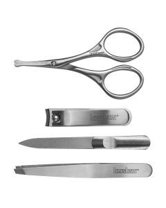 KERKMCURE image(0) - Kershaw Manicure Kit: Fingernail Clipper, Nail File, Scissors and Tweezers - Stainless Steel