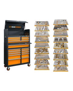 KDTMEGAMOD873 image(0) - GearWrench 873 Piece MEGAMOD Mechanics Tool Set Inch Premium Modular Foam Trays with Tool Storage